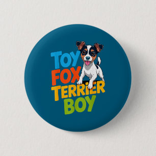 Mens toy fox terrier boy cartoon small amertoy pet 6 cm round badge