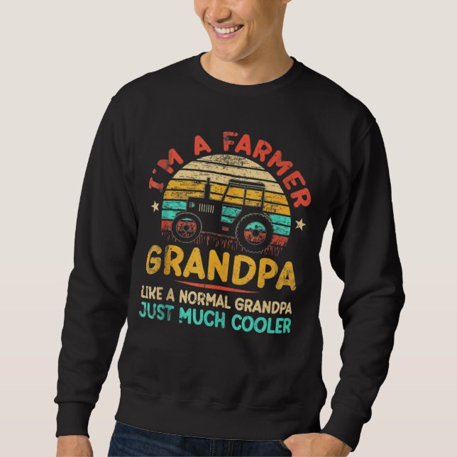 Mens Tractor Farm Farming Rancher I'm A Farmer Gra Sweatshirt (Front)