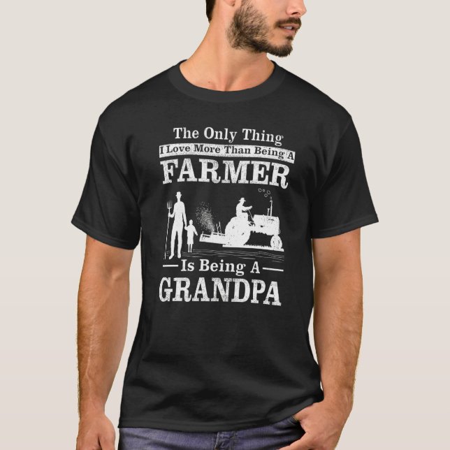 Mens Tractor Farmer Retro Style Farmer Grandpa Fat T-Shirt (Front)