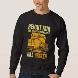 Mens Tractors Corn Shredding Farmer Waller Farmer Sweatshirt