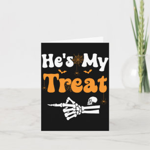 Mens treat skeleton couples matching couple card