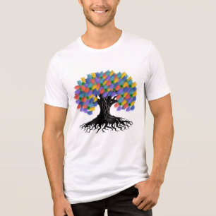 Men's Tree of Life Mystic Spiritual Nature Graphic Tri-Blend Shirt