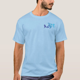 Mens tribal hammerhead shark shirt