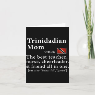Mens Trinidadian Tobagonian Mum Definition Card
