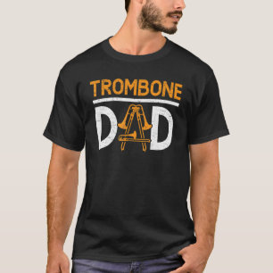 Mens Trombone Dad Musical Instrument Musician Fath T-Shirt