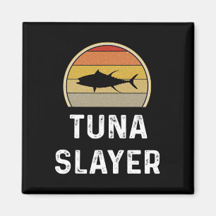 Mens Tuna Slayer Fishing Gifts Funny Fisherman Shi Magnet