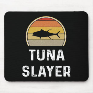 Mens Tuna Slayer Fishing Gifts Funny Fisherman Shi Mouse Pad
