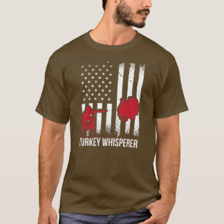 Mens Turkey Whisperer Turkey Hunter Loves Hunting T-Shirt