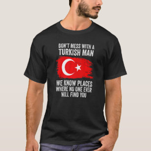 Mens Turkish Flag Turkey   T-Shirt