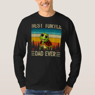 Mens Turtle Vintage Best Turtle Dad Ever Father's T-Shirt