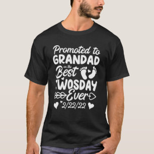 Mens Twosday Promoted Grandad Grandpa New Baby Ann T-Shirt
