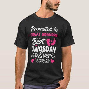 Mens Twosday Promoted To Great Grandpa New Baby An T-Shirt