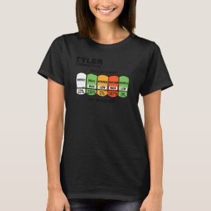 Mens Tyler Nutritional Facts Tyler T-Shirt