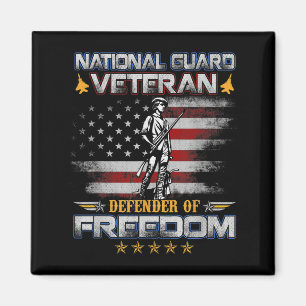 Mens U.s Army National Guard Veteran Flag Vintage Magnet