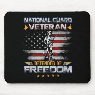 Mens U.s Army National Guard Veteran Flag Vintage Mouse Pad