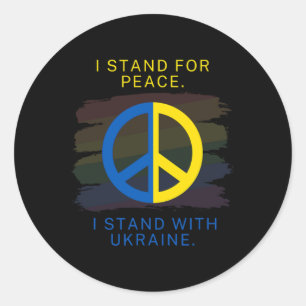 Mens Ukraine - I Stand With Ukraine - I Stand For Classic Round Sticker