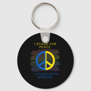 Mens Ukraine - I Stand With Ukraine - I Stand For Key Ring
