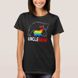 Mens Uncle Bear Proud Dad Daddy Rainbow Lgbt Pride T-Shirt