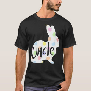 Mens Uncle Bunny Easter Egg Polka Dot Bunny Rabbit T-Shirt