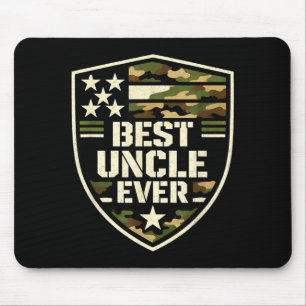 Mens Uncle Camouflage Us Flag Patriotic Military Mouse Pad