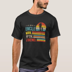 Mens Uncle Man Myth Vintage Uncle Legend Fathers D T-Shirt