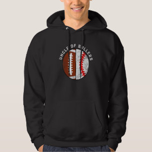 Mens Uncle Of Ballers Football Baseball Uncle Hoodie