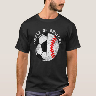 Mens Uncle Of Ballers   Soccer Baseball Uncle T-Shirt