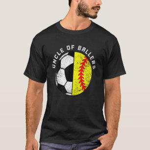 Mens Uncle Of Ballers Soccer Softball Uncle T-Shirt