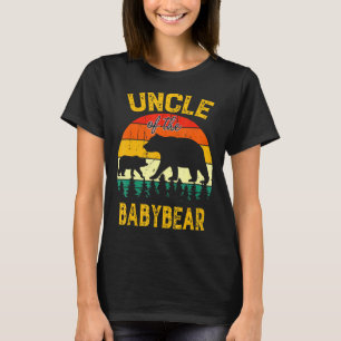 Mens Uncle Of The Baby Bear Birthday Uncle Fathers T-Shirt