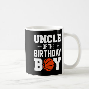 Mens uncle of the birthday boy basketball boy fami coffee mug