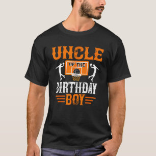 Mens Uncle of The Birthday Boy   Basketball Uncle  T-Shirt
