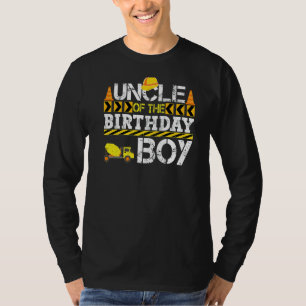 Mens Uncle Of The Birthday Boy Construction Truck T-Shirt