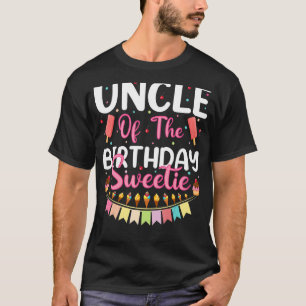 Mens Uncle Of The Birthday Sweetie Ice Cream Uncle T-Shirt