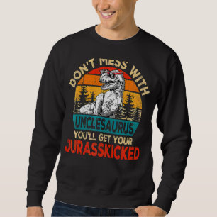 Mens Uncle Rex Saurus Father's Day Christmas Dino Sweatshirt