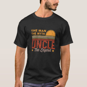 Mens Uncle The Man Myth Legend Retro Funny Fathers T-Shirt