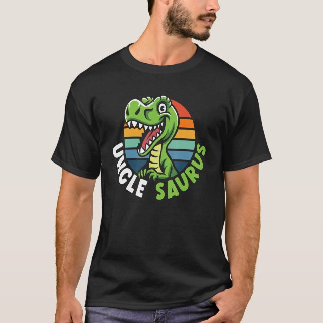 Mens Unclesaurus Uncle Saurus Rex Dinosaur Matchin T-Shirt (Front)