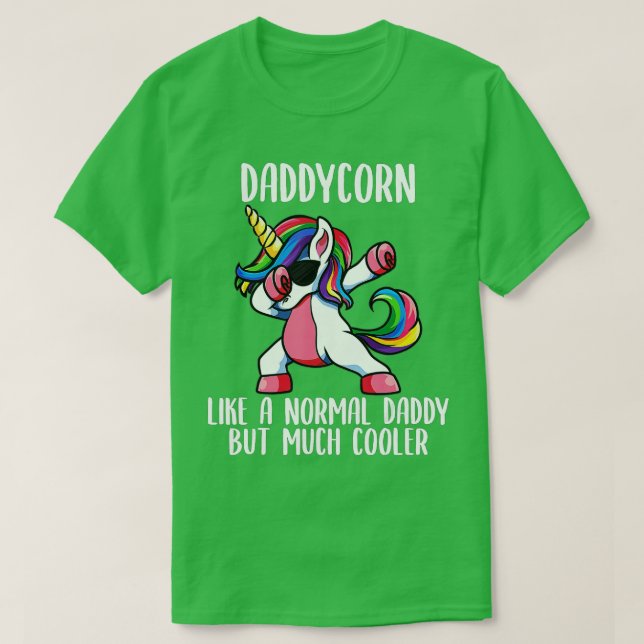 Mens Unicorn Daddy Girl Birthday Party Apparel, Da T-Shirt (Design Front)