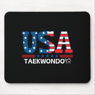 Mens United States Flag Taekwondo Usa Team Sport Mouse Pad