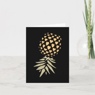 Mens upside down pineapple subtle vacation funny card