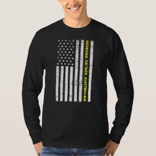 Mens Us Flag Electrician Husband Father T-Shirt