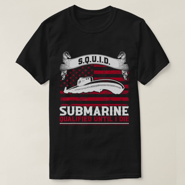 Mens US Military Submarine Quote For Veteran Subma T-Shirt (Design Front)