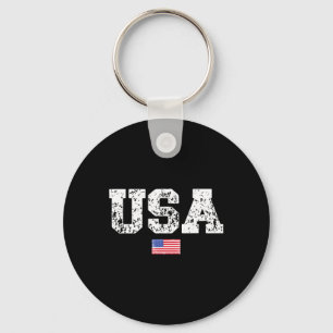 Mens Usa Flag 4th Of July America Day Of Independe Key Ring