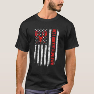 Mens USA Flag Best Buckin Pepe Ever Deer Hunting F T-Shirt