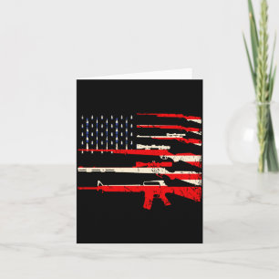 Mens Usa Flag S S Weapons 2a Amendment Fathers Day Card