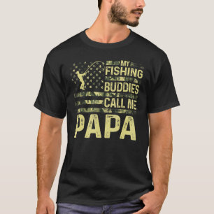 Mens Usa Patriotic For Dad My Fishing Buddies Call T-Shirt