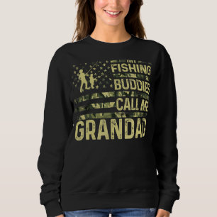 Mens Usa Patriotic For Fishman My Fishing Buddies  Sweatshirt