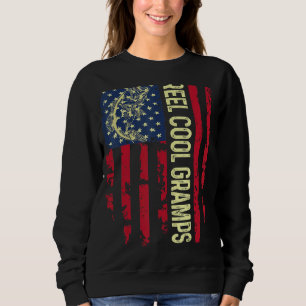 Mens Usa Patriotic Reel Cool Gramps For Best Daddy Sweatshirt