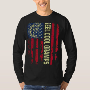 Mens Usa Patriotic Reel Cool Gramps For Best Daddy T-Shirt