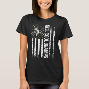 Mens Usa Reel Cool Gramps For Daddy Fishing Fathe T-Shirt