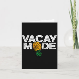 Mens vacay mode pineapple swinger summer beach card